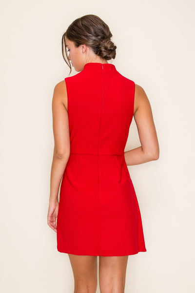 Red Fit/Flare Dress Small