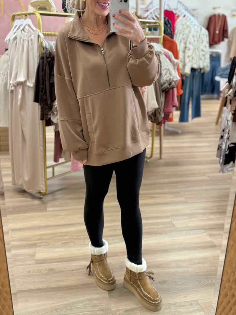 1/4 Zip Pullover Sweatshirt