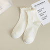 Ruffle Trim Crew Socks