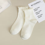 Ruffle Trim Crew Socks