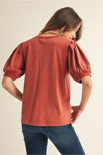 Short Sleeve V-Neck Top