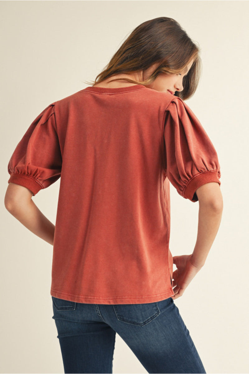 Short Sleeve V-Neck Top