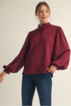 Long Balloon Sleeve Top