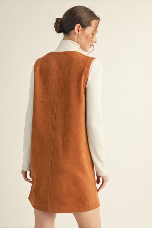 Camel Suede Dress