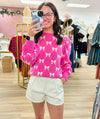 Pink Sweater w/Bows