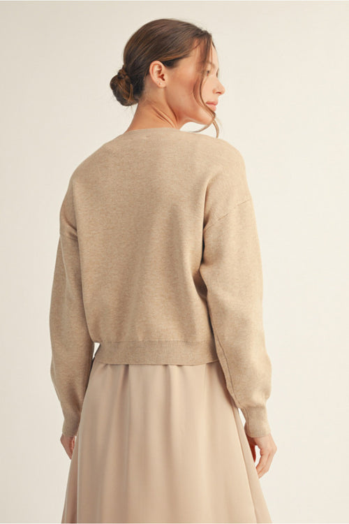 Tan Cropped Sweater