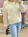 Cream Bow/Pearl Sweater