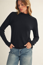 Long Sleeve Mock Neck Top