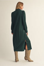 Long Sleeve Solid Dress