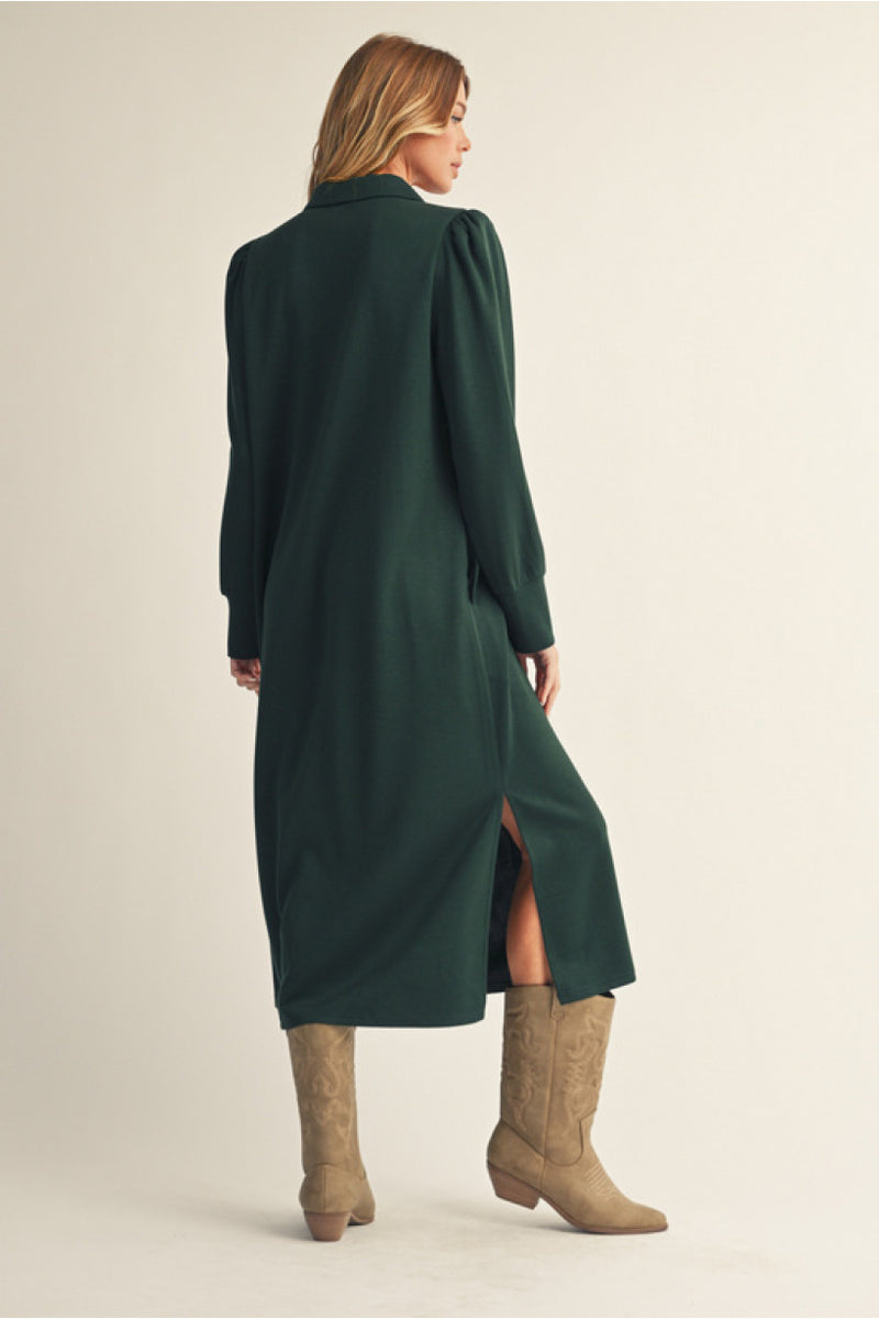 Long Sleeve Solid Dress