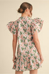 Floral Button Front Dress