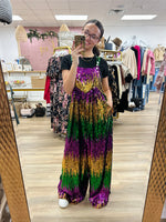 Mardi Gras Sequin Overalls