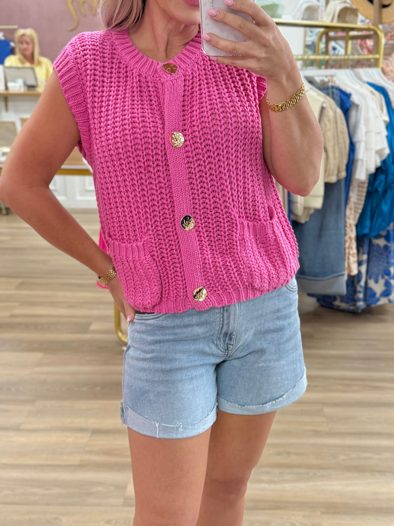Pink Sweater Vest