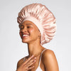 Adjustable Satin Bonnet- Blush