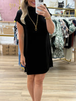Black Mock Neck Dress