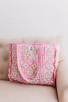 Dahlia Large Quilted Ruffle Tote