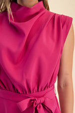 Cowl Neck Sleeveless Dress