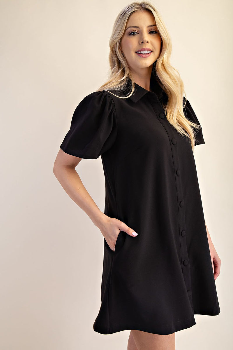 Black Button Down Dress