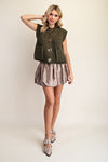 Olive Button Knit Vest