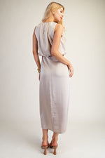 Champagne Sleeveless Midi Dress