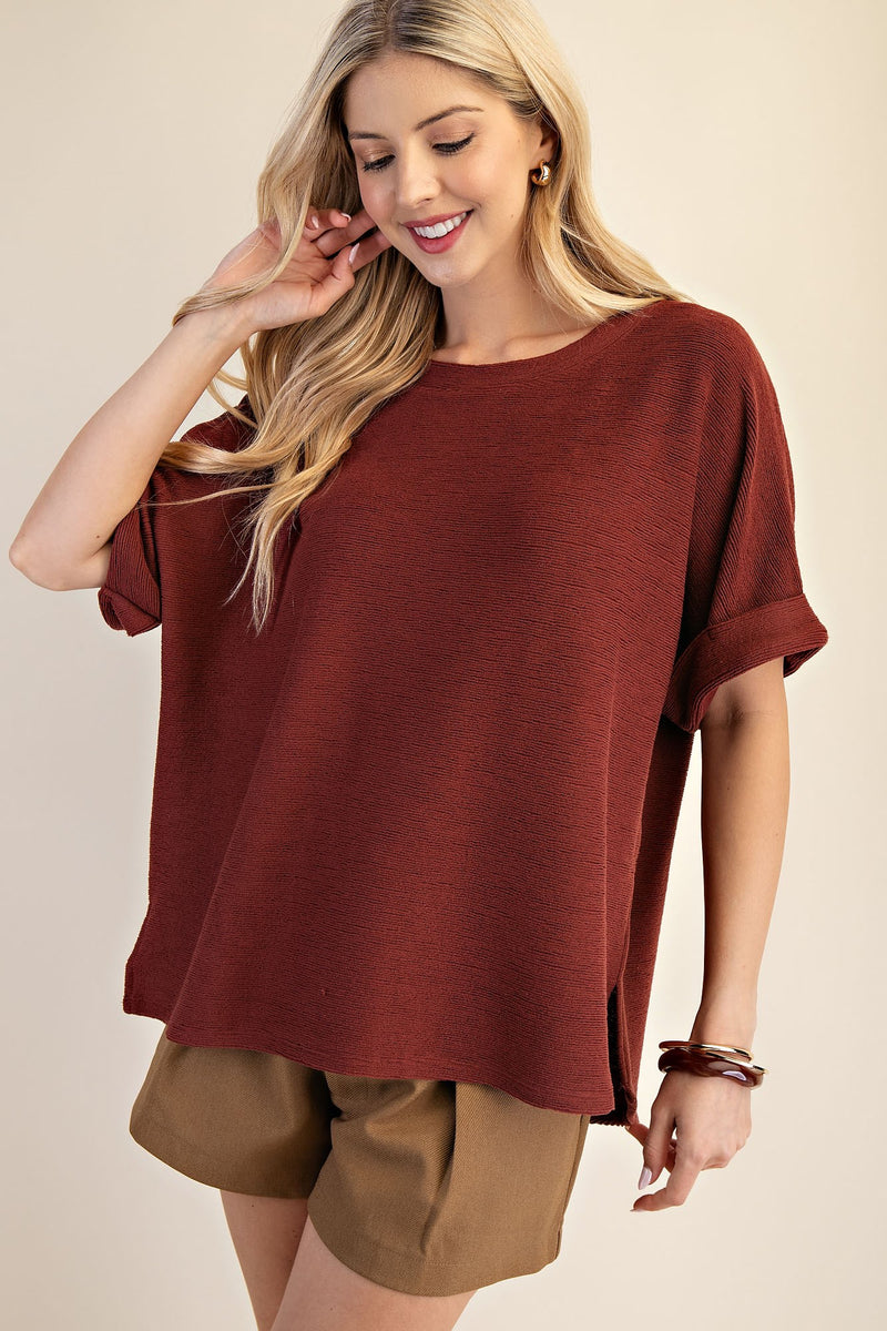Dolman Sleeve Solid Top