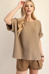 Dolman Sleeve Solid Top