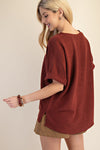 Dolman Sleeve Solid Top