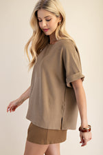 Dolman Sleeve Solid Top