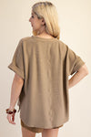 Dolman Sleeve Solid Top