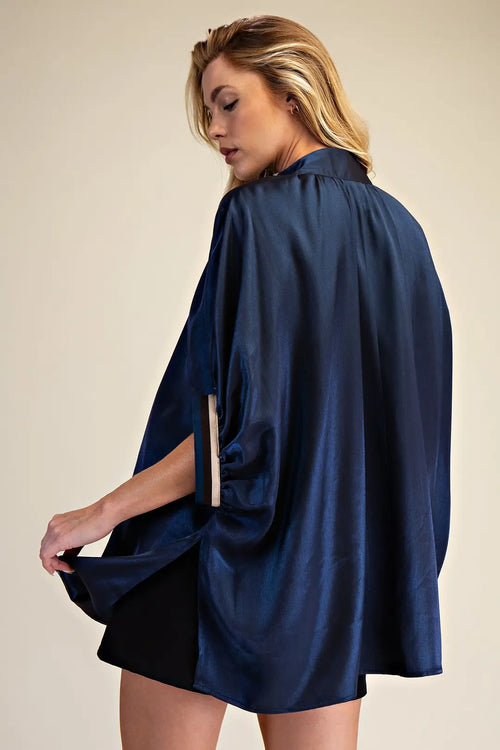 Navy Oversized Top