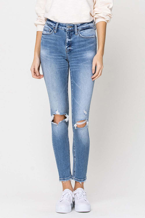 MR Distressed Ankle Skinny