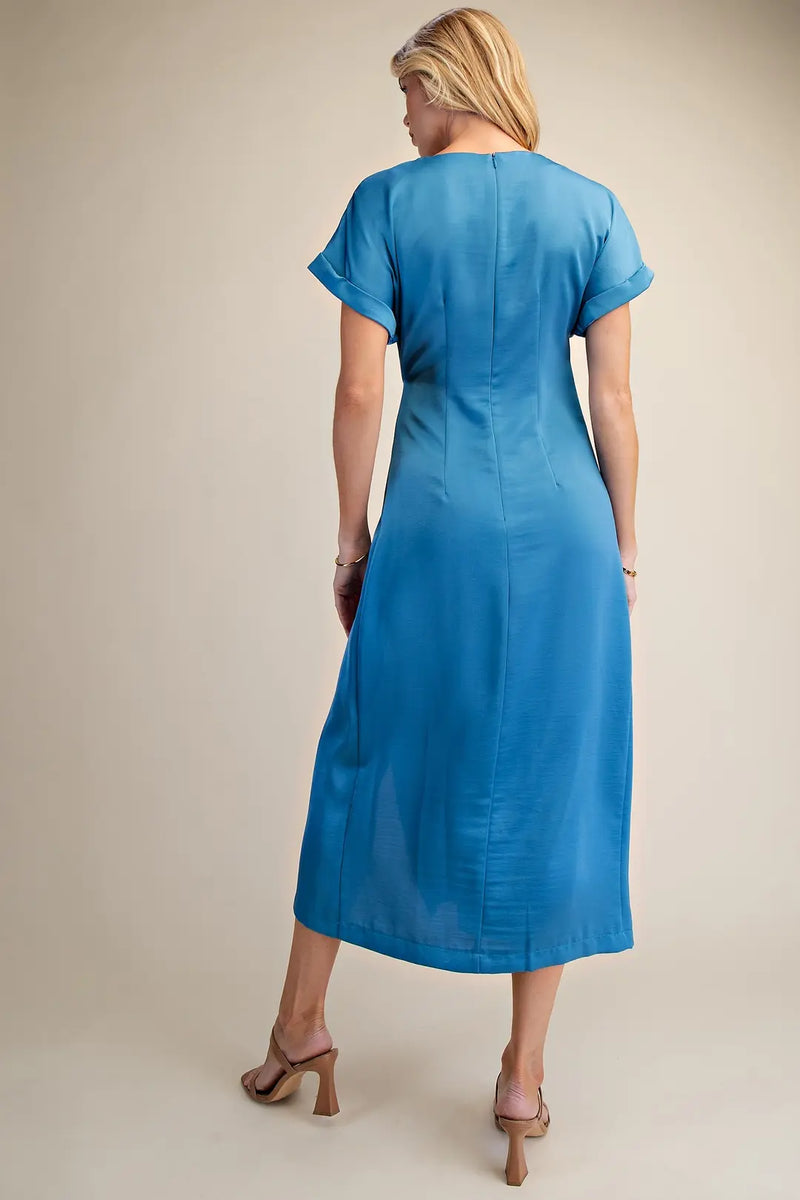 gold button midi dress Gold Button Midi Dress