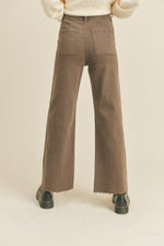 Brown Wide Leg Denim