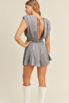 Blue Satin Romper