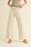 Cream Wide Leg Denim