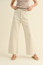 Cream Wide Leg Denim