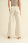 Cream Wide Leg Denim