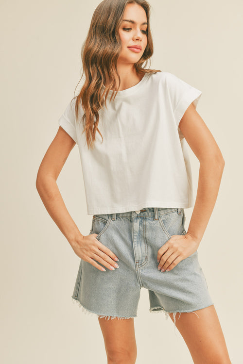 Cuffed Sleeve Tee