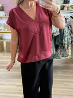 V-Neck Satin Top