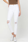 White Skinny Jeans-Vervet