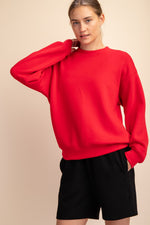 Scuba Material Oversized Sweatshirt