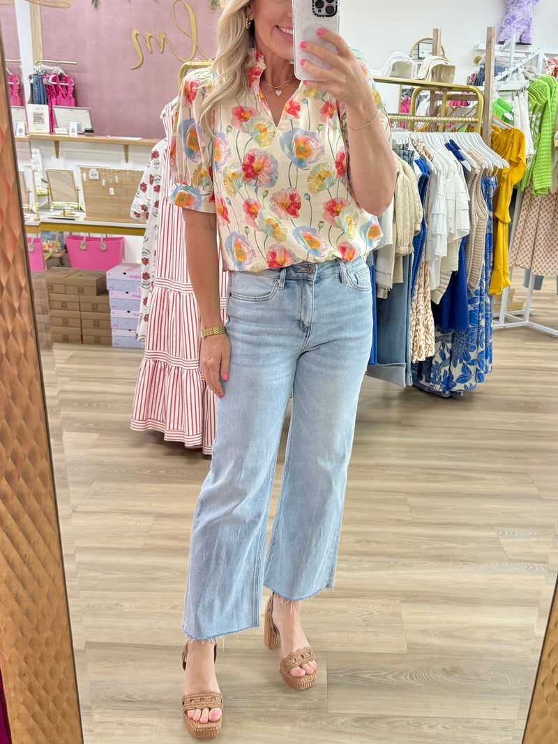 Floral V-Neck Top