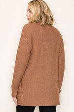 Camel Open Front Cardigan