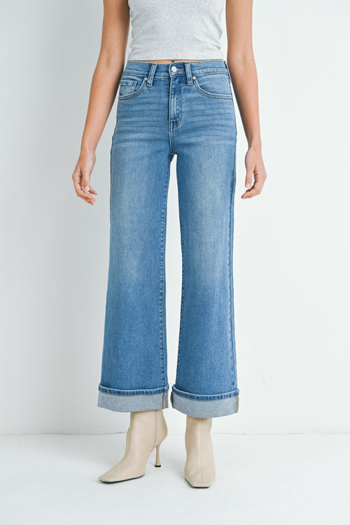 MR Wide Leg Cuff Denim