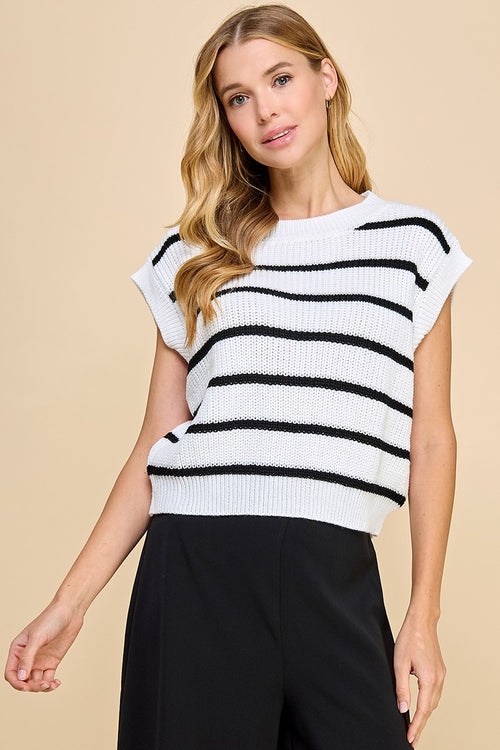 Black/White Stripe Sweater