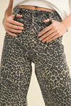 Leopard Wide Leg Denim