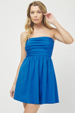 Royal Blue Strapless Dress