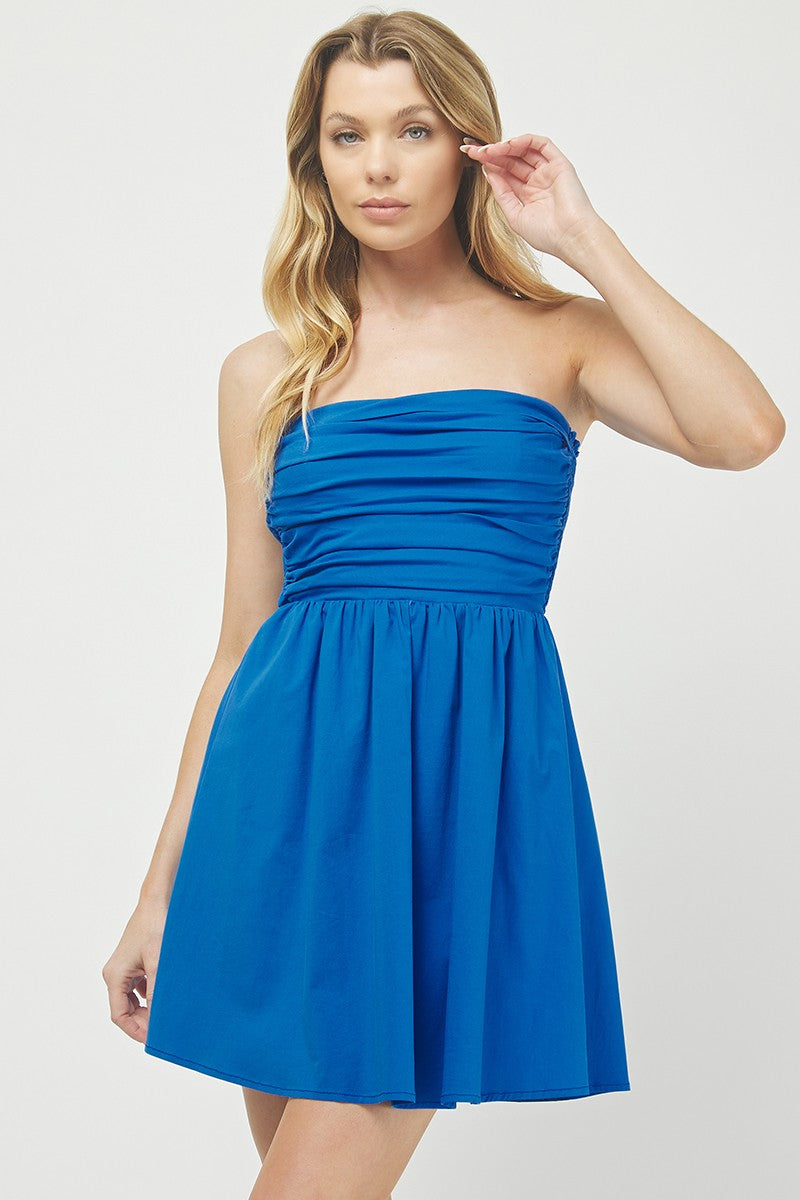 Royal Blue Strapless Dress
