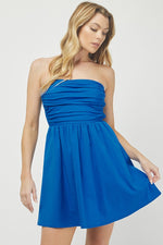 Royal Blue Strapless Dress