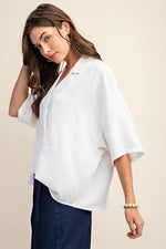 White Dolman Sleeve Top